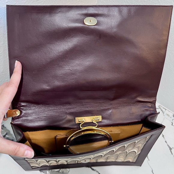 Vintage Lou Taylor Mod Wristlet Clutch | 1960s–1970s